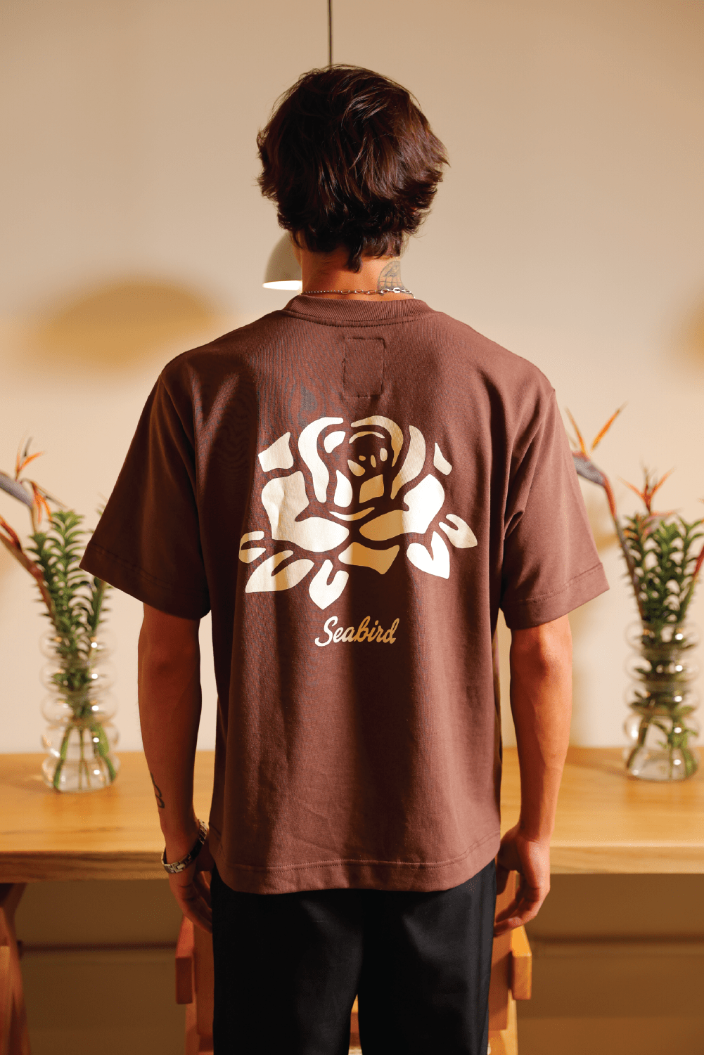 Roses Tee Marrom